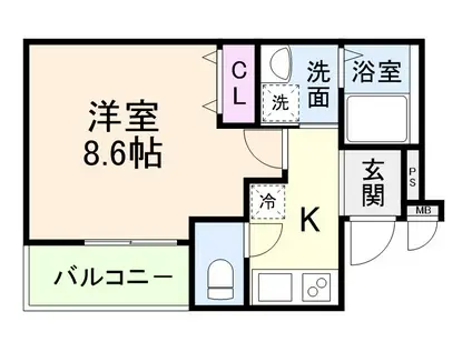 プレシャス幸町1番館(1K/2階)の間取り写真