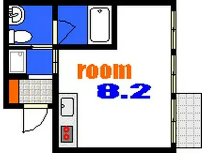 マリアンテ(ワンルーム/2階)の間取り写真