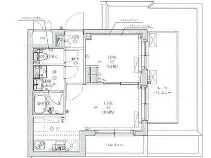 ハーモニーレジデンス池袋ウエスト(1LDK/5階)の間取り写真