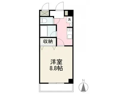 LIEBE T&M(1K/3階)の間取り写真