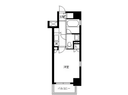 スカイコート初台(1K/10階)の間取り写真