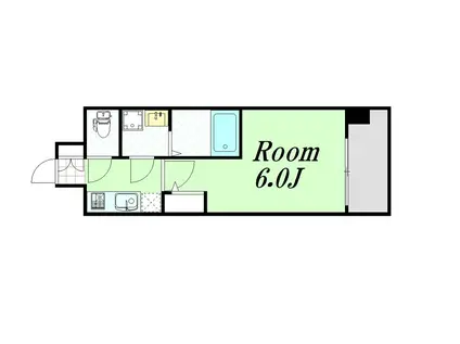 エスリード新大阪グランゲートサウス(1K/2階)の間取り写真