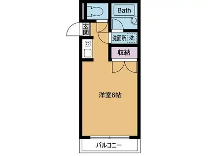 リバータウン松枝(ワンルーム/1階)の間取り写真