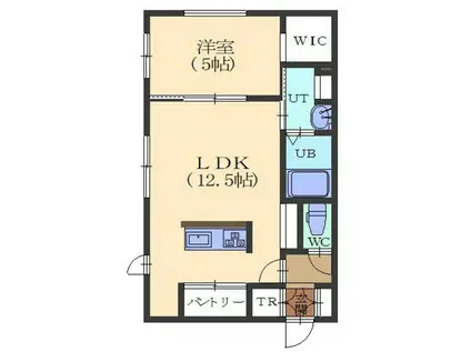 NORFINO ROUGEノルフィーノルージュ(1LDK/2階)の間取り写真