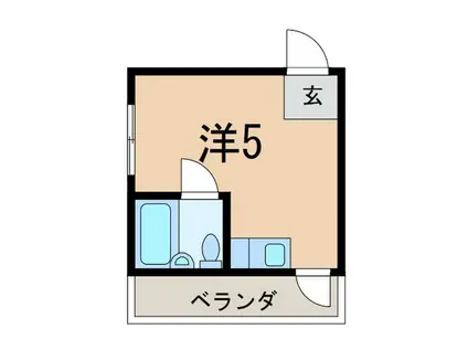 玉田マンション(ワンルーム/3階)の間取り写真