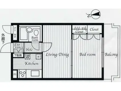 マック北軽井沢コート(2K/3階)の間取り写真