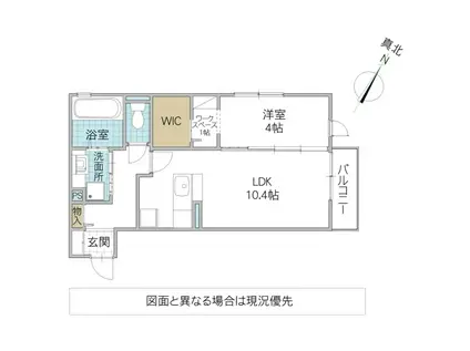 アヴァンス東台 A(1LDK/2階)の間取り写真