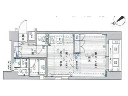 藤和シティスクエア渋谷 4階(1DK/4階)の間取り写真