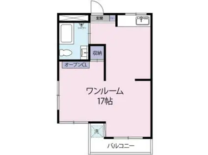 グランディール住吉(1LDK/4階)の間取り写真