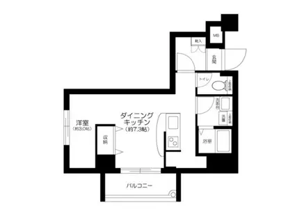 ディアレイシャス押上SKY VILLAGE(1DK/4階)の間取り写真