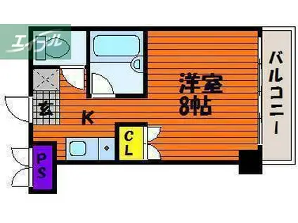 ファイブ南方(1K/2階)の間取り写真
