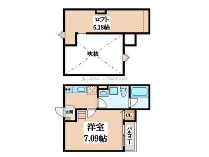 シャルマンコートIII(1K/1階)の間取り写真