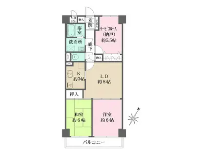 ニックハイム北品川 NICハイム北品川(2SLDK/2階)の間取り写真