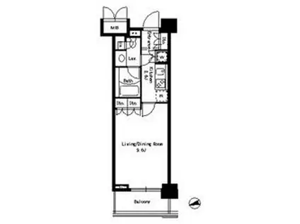パークアクシス文京ステージ(1K/6階)の間取り写真