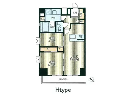 CITY LUX YOKOHAMA(2LDK/10階)の間取り写真