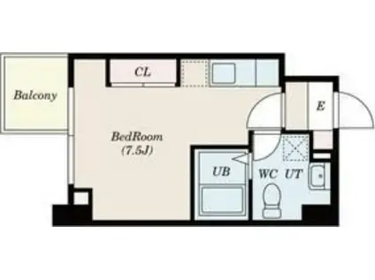 プライマル札幌北18条(ワンルーム/8階)の間取り写真