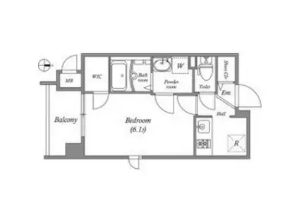 プレサンス心斎橋レヨン(1K/3階)の間取り写真