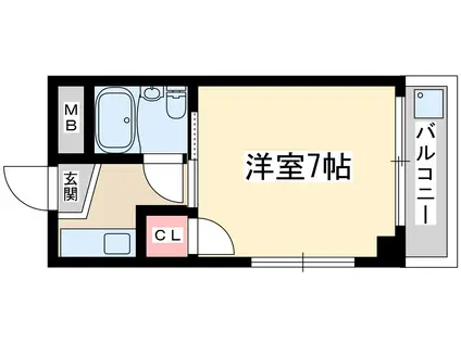 フレックス新大阪(1K/3階)の間取り写真