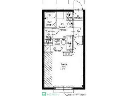 クレストタップ名古屋ウエスト(1K/5階)の間取り写真