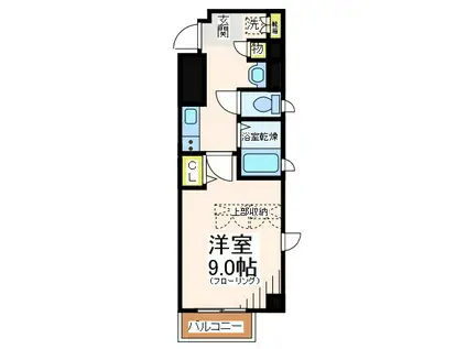 エステムプラザ世田谷千歳烏山(1K/4階)の間取り写真