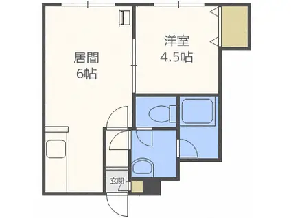 ラクシア(1LDK/2階)の間取り写真
