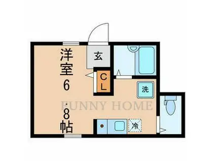 アペックス・下高井戸II(ワンルーム/1階)の間取り写真