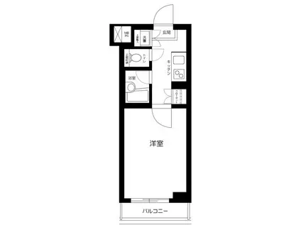 ルーブル中野坂上弐番館(1K/2階)の間取り写真