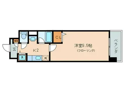 メゾンクレールIII(1K/5階)の間取り写真