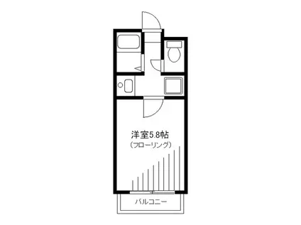 パステルクルール(1K/1階)の間取り写真