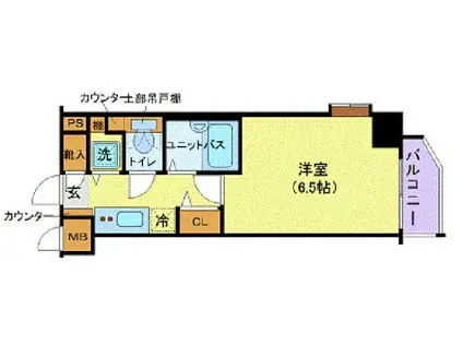 フェニックス吉祥寺クアトロ(1K/3階)の間取り写真