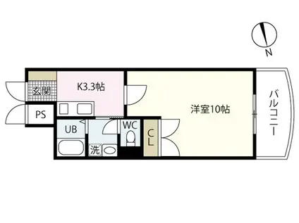 フォルム幟町(1K/4階)の間取り写真