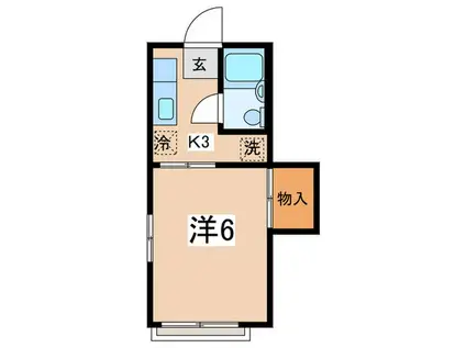 エスプレシーボ白楽第1(1K/2階)の間取り写真