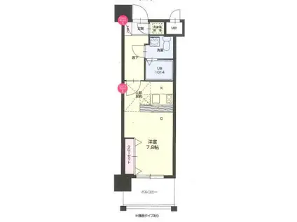 ギャランティー21博多 ORIENT BLD NO66(1K/12階)の間取り写真