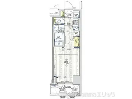 サムティ江坂レガーロ(1K/3階)の間取り写真