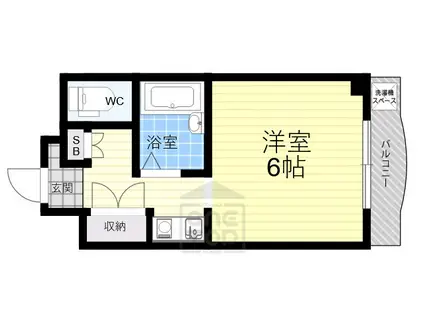 アルドーレ千里丘(ワンルーム/3階)の間取り写真