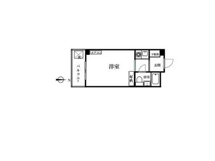 アップルハウス大和(1K/3階)の間取り写真