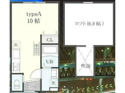 アーリーガーデン横濱山手I(ワンルーム/1階)の間取り写真