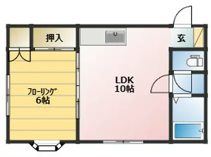 リーブル金沢(1LDK/1階)の間取り写真