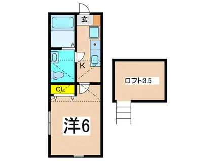 BEACH LAGOON杉田(1K/2階)の間取り写真