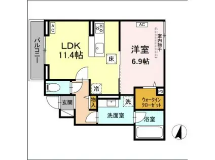 コンフォルタ(1LDK/1階)の間取り写真