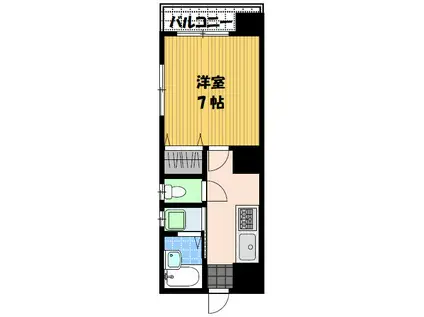 39.T.MOTOFUNA(1K/6階)の間取り写真