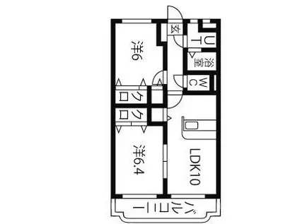 ユーミーフォルテ(2LDK/1階)の間取り写真
