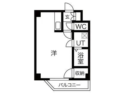 パラッツォ884(1K/8階)の間取り写真