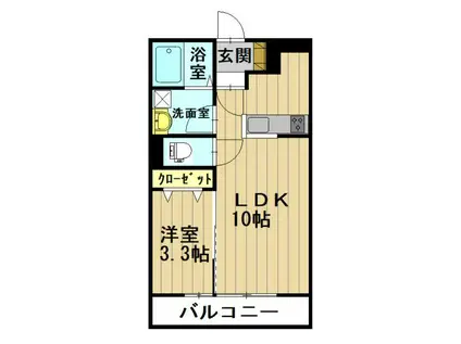BIZ STAY 弘前(1LDK/2階)の間取り写真