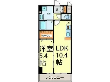 マイアトリア栄(1LDK/4階)の間取り写真