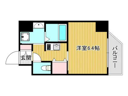 クレビオス難波イースト(1K/5階)の間取り写真