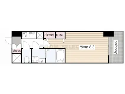 S-RESIDENCE名駅ウエスト(1K/4階)の間取り写真