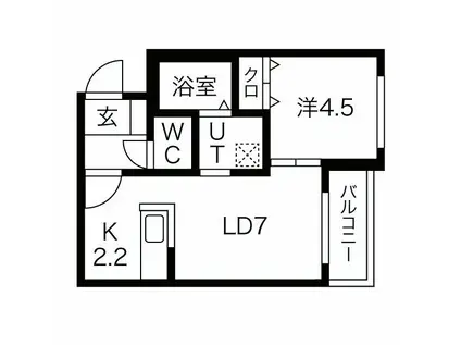 ウェリナ南郷16(1LDK/3階)の間取り写真
