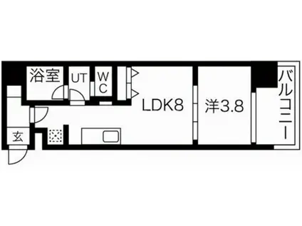ブエナビスタ(1LDK/2階)の間取り写真