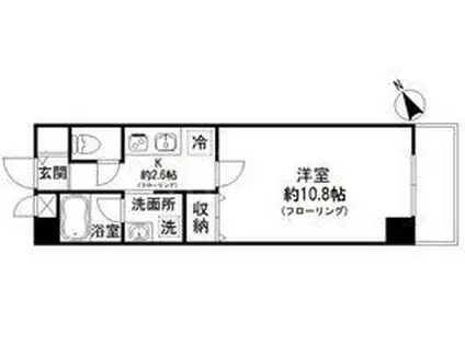 アイリス(1K/3階)の間取り写真